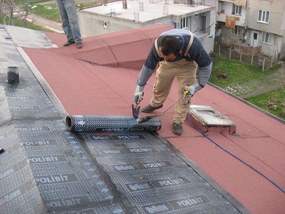 Kınık EPDM Kauçuk Çatı – düz çatıda arduvazlı bitümlü membran serimi